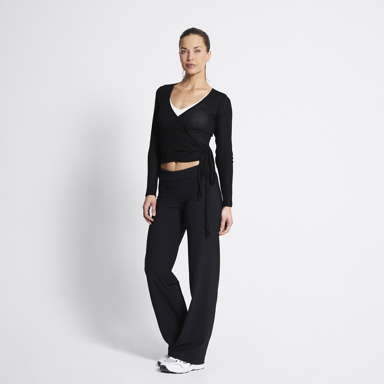 Wrap top "Pilates Top" Black-Black